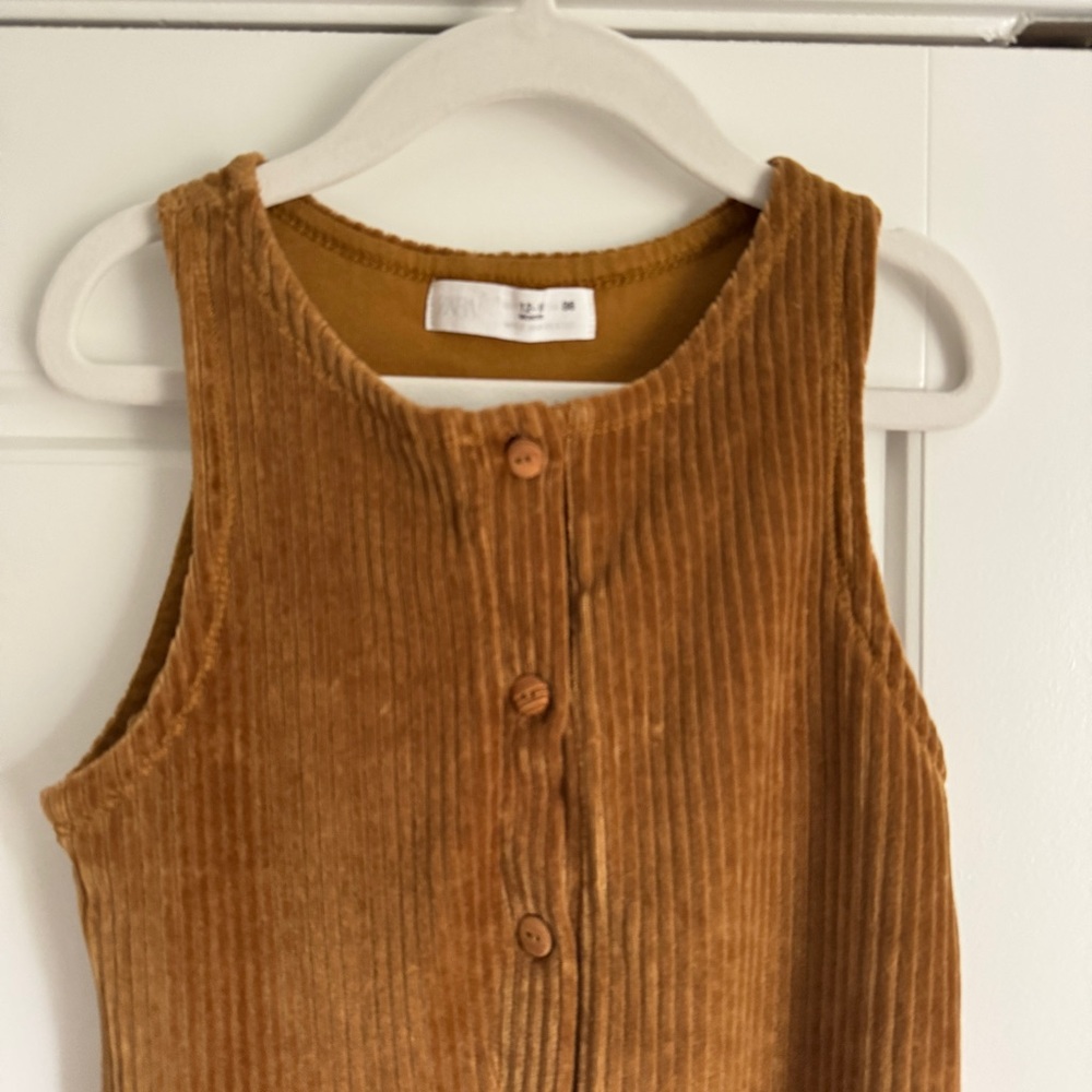 Zara Brown Corduroy Kids One Piece